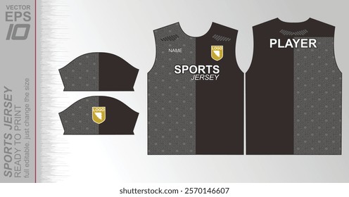 Modern ready-to-print jersey design with dynamic lines and vibrant colors. Perfect for football, basketball, cycling, or sportswear. High-quality, customizable vector file for instant printing.