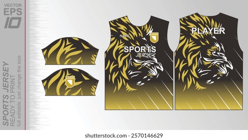 Modern ready-to-print jersey design with dynamic lines and vibrant colors. Perfect for football, basketball, cycling, or sportswear. High-quality, customizable vector file for instant printing.