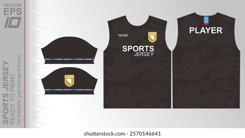 Modern ready-to-print jersey design with dynamic lines and vibrant colors. Perfect for football, basketball, cycling, or sportswear. High-quality, customizable vector file for instant printing.