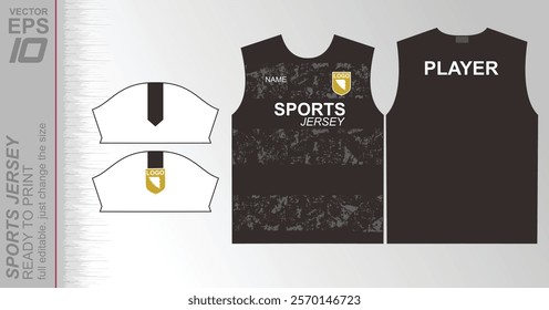 Modern ready-to-print jersey design with dynamic lines and vibrant colors. Perfect for football, basketball, cycling, or sportswear. High-quality, customizable vector file for instant printing.