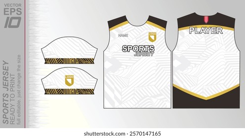 Modern ready-to-print jersey design with dynamic lines and vibrant colors. Perfect for football, basketball, cycling, or sportswear. High-quality, customizable vector file for instant printing.