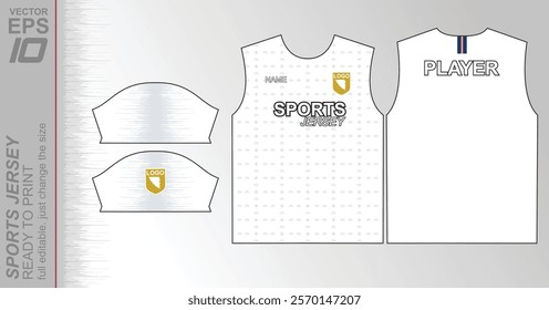 Modern ready-to-print jersey design with dynamic lines and vibrant colors. Perfect for football, basketball, cycling, or sportswear. High-quality, customizable vector file for instant printing.