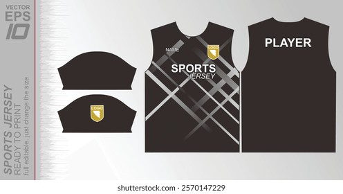 Modern ready-to-print jersey design with dynamic lines and vibrant colors. Perfect for football, basketball, cycling, or sportswear. High-quality, customizable vector file for instant printing.