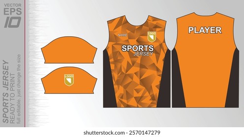 Modern ready-to-print jersey design with dynamic lines and vibrant colors. Perfect for football, basketball, cycling, or sportswear. High-quality, customizable vector file for instant printing.