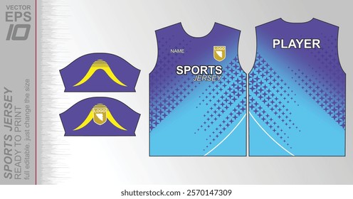 Modern ready-to-print jersey design with dynamic lines and vibrant colors. Perfect for football, basketball, cycling, or sportswear. High-quality, customizable vector file for instant printing.