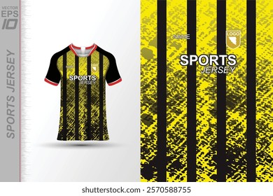 Modern ready-to-print jersey design with dynamic lines and vibrant colors. Perfect for football, basketball, cycling, or sportswear. High-quality, customizable vector file for instant printing.