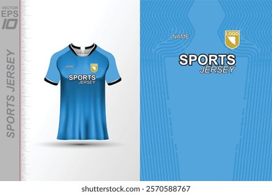 Modern ready-to-print jersey design with dynamic lines and vibrant colors. Perfect for football, basketball, cycling, or sportswear. High-quality, customizable vector file for instant printing.