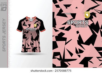 Modern ready-to-print jersey design with dynamic lines and vibrant colors. Perfect for football, basketball, cycling, or sportswear. High-quality, customizable vector file for instant printing.