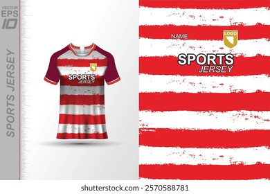 Modern ready-to-print jersey design with dynamic lines and vibrant colors. Perfect for football, basketball, cycling, or sportswear. High-quality, customizable vector file for instant printing.