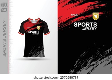 Modern ready-to-print jersey design with dynamic lines and vibrant colors. Perfect for football, basketball, cycling, or sportswear. High-quality, customizable vector file for instant printing.