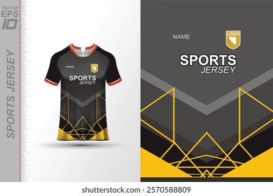 Modern ready-to-print jersey design with dynamic lines and vibrant colors. Perfect for football, basketball, cycling, or sportswear. High-quality, customizable vector file for instant printing.