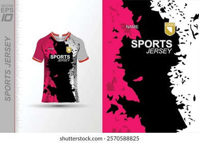 Modern ready-to-print jersey design with dynamic lines and vibrant colors. Perfect for football, basketball, cycling, or sportswear. High-quality, customizable vector file for instant printing.