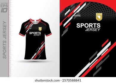 Modern ready-to-print jersey design with dynamic lines and vibrant colors. Perfect for football, basketball, cycling, or sportswear. High-quality, customizable vector file for instant printing.