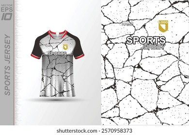 Modern ready-to-print jersey design with dynamic lines and vibrant colors. Perfect for football, basketball, cycling, or sportswear. High-quality, customizable vector file for instant printing.