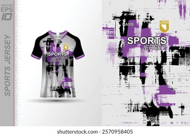 Modern ready-to-print jersey design with dynamic lines and vibrant colors. Perfect for football, basketball, cycling, or sportswear. High-quality, customizable vector file for instant printing.