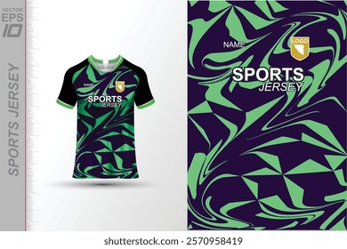 Modern ready-to-print jersey design with dynamic lines and vibrant colors. Perfect for football, basketball, cycling, or sportswear. High-quality, customizable vector file for instant printing.