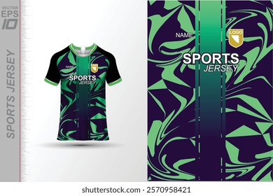 Modern ready-to-print jersey design with dynamic lines and vibrant colors. Perfect for football, basketball, cycling, or sportswear. High-quality, customizable vector file for instant printing.