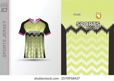 Modern ready-to-print jersey design with dynamic lines and vibrant colors. Perfect for football, basketball, cycling, or sportswear. High-quality, customizable vector file for instant printing.