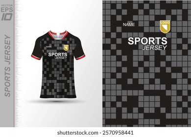 Modern ready-to-print jersey design with dynamic lines and vibrant colors. Perfect for football, basketball, cycling, or sportswear. High-quality, customizable vector file for instant printing.