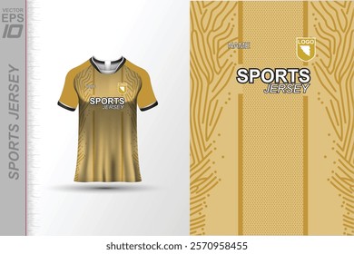 Modern ready-to-print jersey design with dynamic lines and vibrant colors. Perfect for football, basketball, cycling, or sportswear. High-quality, customizable vector file for instant printing.