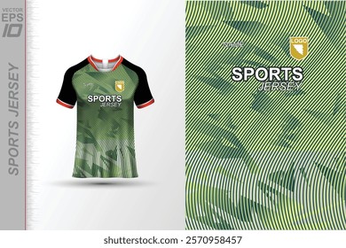 Modern ready-to-print jersey design with dynamic lines and vibrant colors. Perfect for football, basketball, cycling, or sportswear. High-quality, customizable vector file for instant printing.