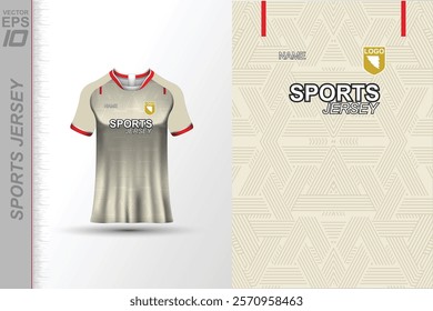 Modern ready-to-print jersey design with dynamic lines and vibrant colors. Perfect for football, basketball, cycling, or sportswear. High-quality, customizable vector file for instant printing.