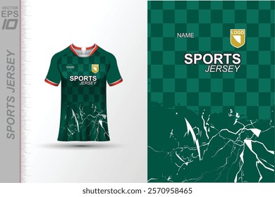 Modern ready-to-print jersey design with dynamic lines and vibrant colors. Perfect for football, basketball, cycling, or sportswear. High-quality, customizable vector file for instant printing.