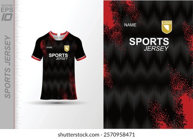 Modern ready-to-print jersey design with dynamic lines and vibrant colors. Perfect for football, basketball, cycling, or sportswear. High-quality, customizable vector file for instant printing.