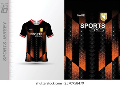 Modern ready-to-print jersey design with dynamic lines and vibrant colors. Perfect for football, basketball, cycling, or sportswear. High-quality, customizable vector file for instant printing.