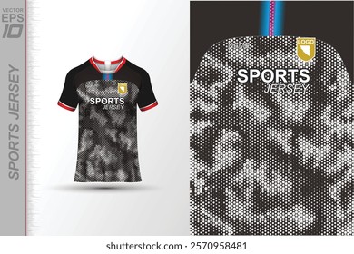 Modern ready-to-print jersey design with dynamic lines and vibrant colors. Perfect for football, basketball, cycling, or sportswear. High-quality, customizable vector file for instant printing.