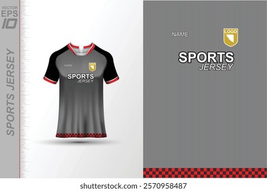 Modern ready-to-print jersey design with dynamic lines and vibrant colors. Perfect for football, basketball, cycling, or sportswear. High-quality, customizable vector file for instant printing.