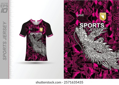 Modern ready-to-print jersey design with dynamic lines and vibrant colors. Perfect for football, basketball, cycling, or sportswear. High-quality, customizable vector file for instant printing.