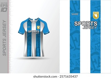 Modern ready-to-print jersey design with dynamic lines and vibrant colors. Perfect for football, basketball, cycling, or sportswear. High-quality, customizable vector file for instant printing.