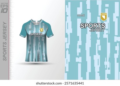 Modern ready-to-print jersey design with dynamic lines and vibrant colors. Perfect for football, basketball, cycling, or sportswear. High-quality, customizable vector file for instant printing.