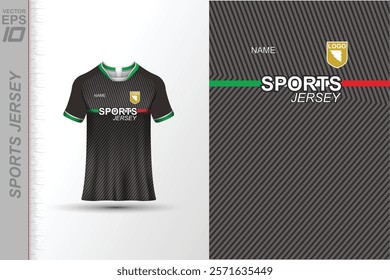 Modern ready-to-print jersey design with dynamic lines and vibrant colors. Perfect for football, basketball, cycling, or sportswear. High-quality, customizable vector file for instant printing.