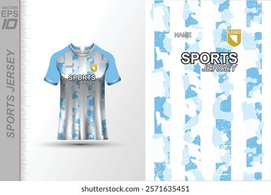 Modern ready-to-print jersey design with dynamic lines and vibrant colors. Perfect for football, basketball, cycling, or sportswear. High-quality, customizable vector file for instant printing.