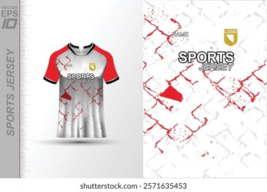 Modern ready-to-print jersey design with dynamic lines and vibrant colors. Perfect for football, basketball, cycling, or sportswear. High-quality, customizable vector file for instant printing.