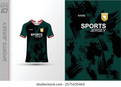 Modern ready-to-print jersey design with dynamic lines and vibrant colors. Perfect for football, basketball, cycling, or sportswear. High-quality, customizable vector file for instant printing.