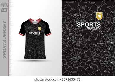 Modern ready-to-print jersey design with dynamic lines and vibrant colors. Perfect for football, basketball, cycling, or sportswear. High-quality, customizable vector file for instant printing.