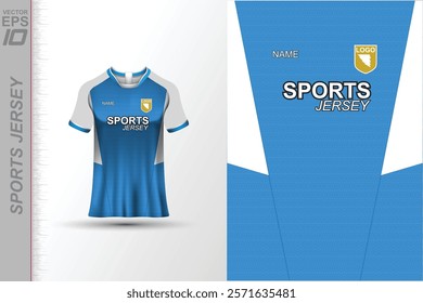 Modern ready-to-print jersey design with dynamic lines and vibrant colors. Perfect for football, basketball, cycling, or sportswear. High-quality, customizable vector file for instant printing.