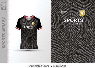 Modern ready-to-print jersey design with dynamic lines and vibrant colors. Perfect for football, basketball, cycling, or sportswear. High-quality, customizable vector file for instant printing.