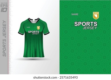 Modern ready-to-print jersey design with dynamic lines and vibrant colors. Perfect for football, basketball, cycling, or sportswear. High-quality, customizable vector file for instant printing.