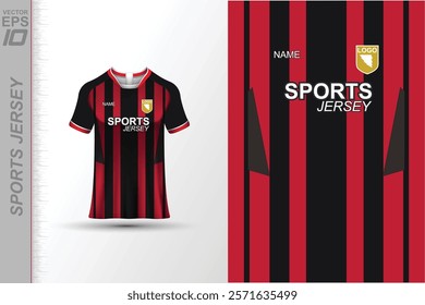 Modern ready-to-print jersey design with dynamic lines and vibrant colors. Perfect for football, basketball, cycling, or sportswear. High-quality, customizable vector file for instant printing.