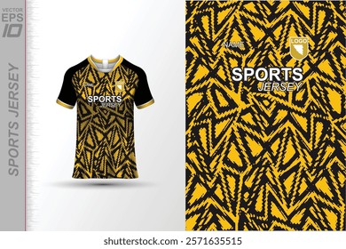 Modern ready-to-print jersey design with dynamic lines and vibrant colors. Perfect for football, basketball, cycling, or sportswear. High-quality, customizable vector file for instant printing.