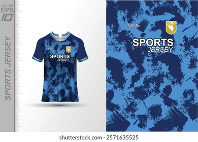 Modern ready-to-print jersey design with dynamic lines and vibrant colors. Perfect for football, basketball, cycling, or sportswear. High-quality, customizable vector file for instant printing.