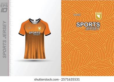 Modern ready-to-print jersey design with dynamic lines and vibrant colors. Perfect for football, basketball, cycling, or sportswear. High-quality, customizable vector file for instant printing.