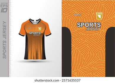 Modern ready-to-print jersey design with dynamic lines and vibrant colors. Perfect for football, basketball, cycling, or sportswear. High-quality, customizable vector file for instant printing.