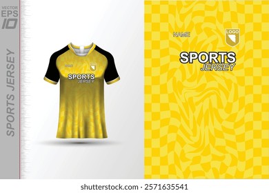 Modern ready-to-print jersey design with dynamic lines and vibrant colors. Perfect for football, basketball, cycling, or sportswear. High-quality, customizable vector file for instant printing.