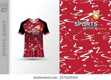 Modern ready-to-print jersey design with dynamic lines and vibrant colors. Perfect for football, basketball, cycling, or sportswear. High-quality, customizable vector file for instant printing.