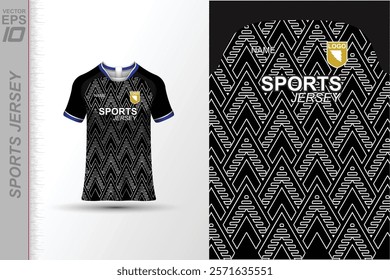 Modern ready-to-print jersey design with dynamic lines and vibrant colors. Perfect for football, basketball, cycling, or sportswear. High-quality, customizable vector file for instant printing.